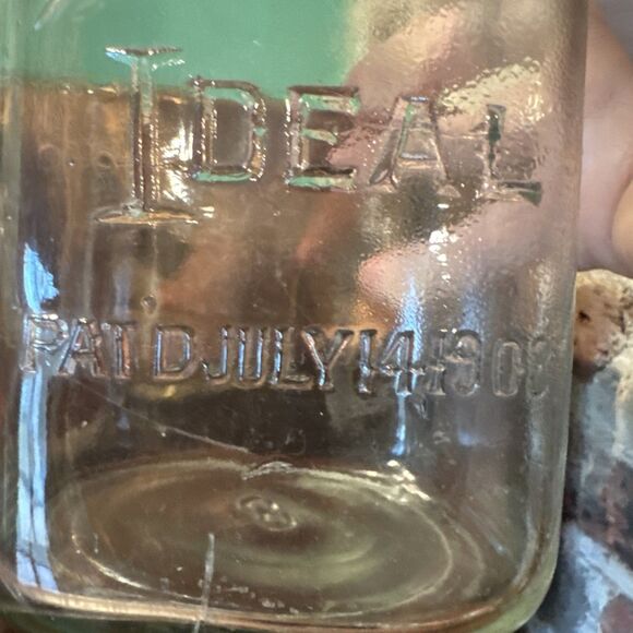 2 Ball Ideal Canning Glass Jars with Wire Bale Round No 10 & Square No 8 - Picture 5 of 16